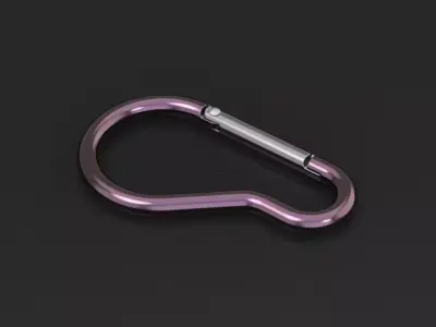 Carabiner 3 model as prop for 3D rendering 3D model