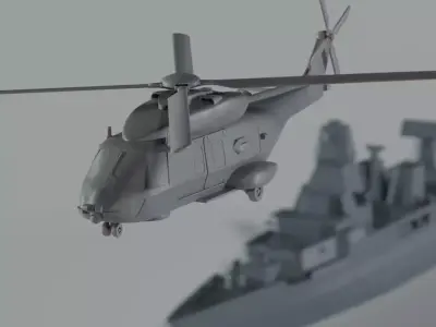 NH90 NFH navy helicopter 3D print model