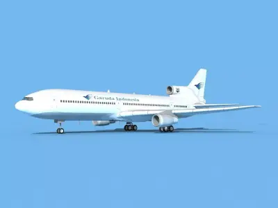 Lockheed L-1011 Garuda Indonesia 3D model