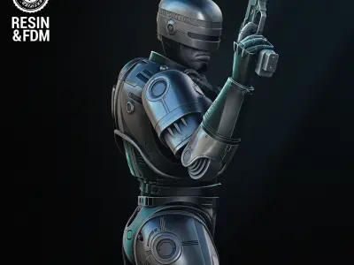 Wicked Movies Robocop Bust Tested for 3D printing 3D print model purchase