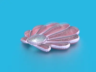 SHELL INFLATABLE MATTRESS Low-poly 3D model