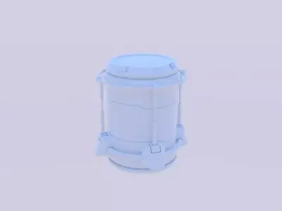 Sci fi barrel Free 3D model