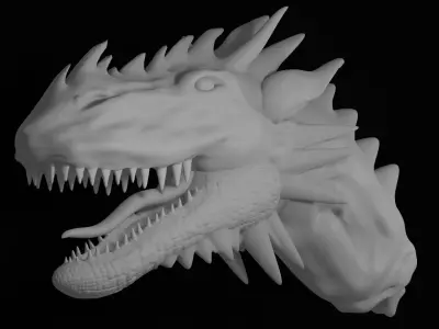 3D Model MonsterHunter - Dragon head 3D 3D model