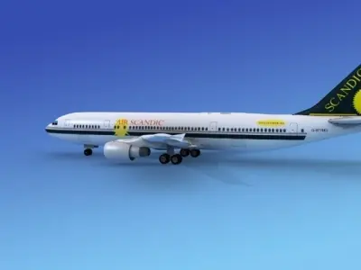 Airbus A300 Air Scandic 3D model