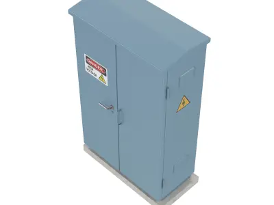 Electric Box Low-poly 3D model