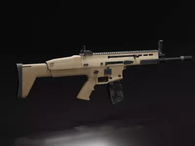 scarl-h assault rifle Low-poly 3D model