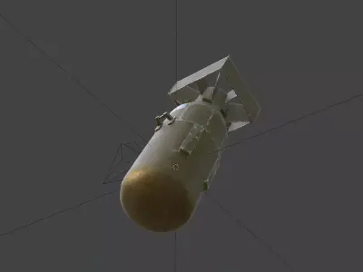 Little Boy Atomic Bomb Low-poly 3D model