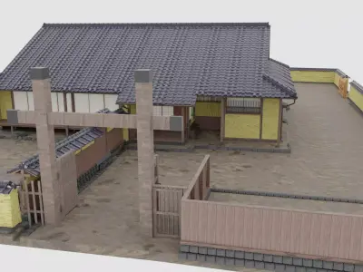 Actual Samurai house 18C in Japan 3D model