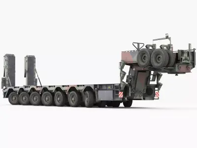 SaAnh 70t Military semi-trailer 3D model