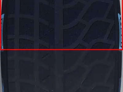 18 inches wet rear tyre Low-poly 3D model