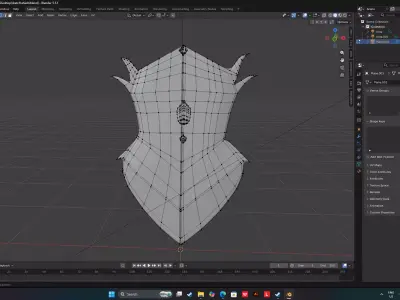  fantasy crystal shield game ready  PRB 3D model Low-poly 3D model