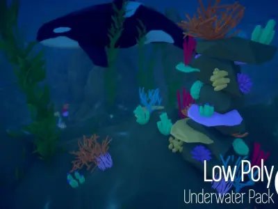 Low Poly Underwater Pack Low-poly 3D model