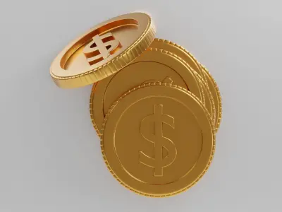 Gold Coin 3D model 3D model