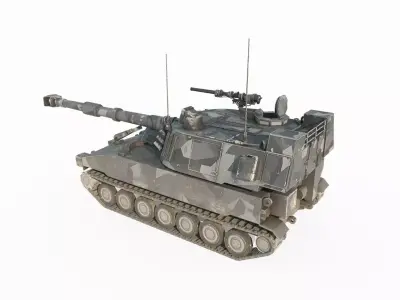 Science fiction weapon vehicle tank killer 3D model