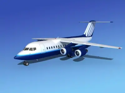 BAe 146-200 United Airlines 2 3D model