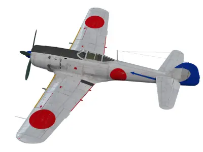 Nakajima Ki-84 Hayate 3D model