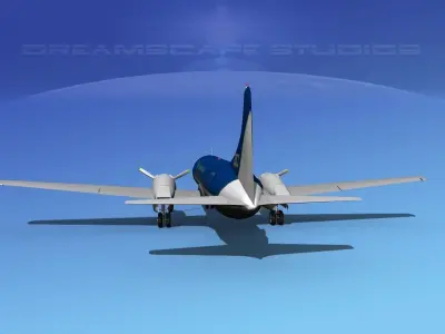 Convair CV-340 Air Charter Intl 3D model