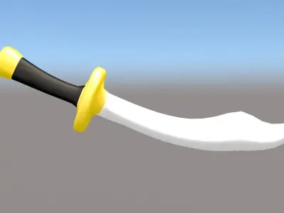 Cartoon Pirate Skeleton Low-poly 3D model