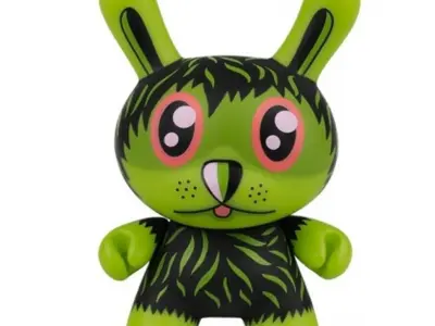 Bunny toy with eyes Low-poly 3D model