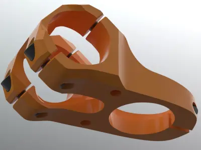 Realistic Bicycle Stem Part 3D model