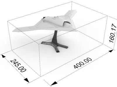 X-47B Northrop Grumman drone 3D print model