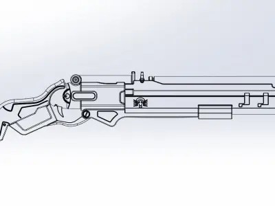 Overwatch Ashe Rifle Basic Model 3D model