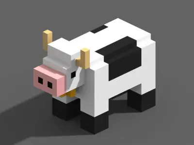Voxel Animals Low-poly 3D model