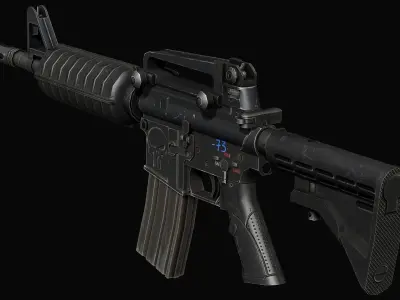 M4A1 - PBR Low Poly ar rifle Low-poly 3D model
