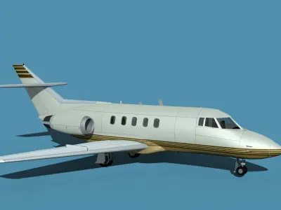 British Aerospace 125 Dominie V09 3D model