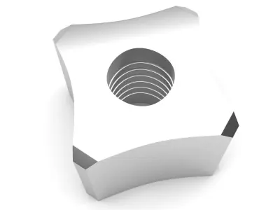 Square Curvy Nut 3D model