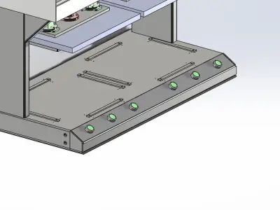 Double stations pressing machine 3D model