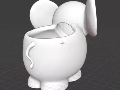 CUTE ELEPHANT PLANTER 3D print model