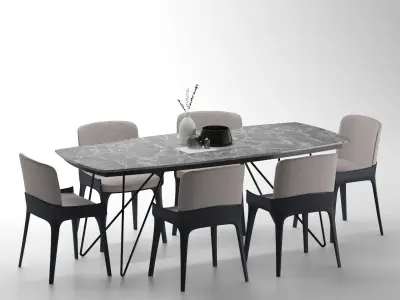 Dining Decoration Set free Free 3D model