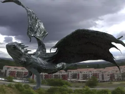 Dragon Baby spiked lizard version 3D model