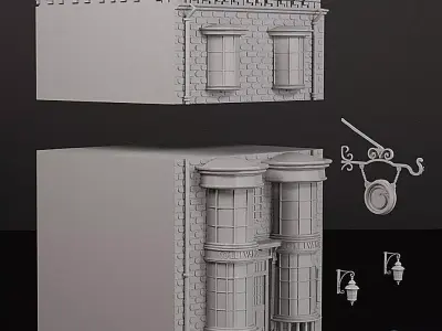 Magic Wand Shop Bookend Split - Commercial License 3D print model