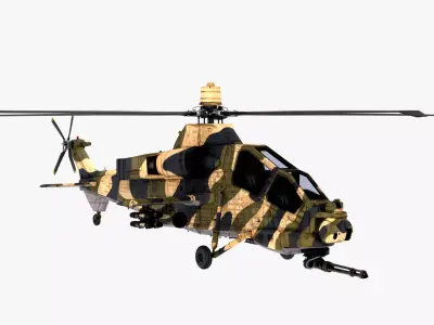 Agusta A129 Mangusta High Detail Military Attack Helicopter  3D model