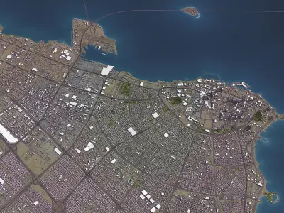 Kuwait Low-poly 3D model