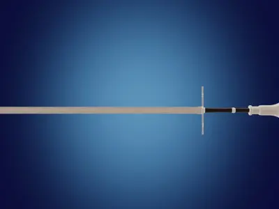 stylized weapon sword for the Middle Ages PBR low-poly GameReady Low-poly 3D model