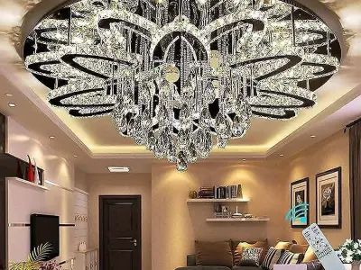 chandelier rhinestone ceiling lights for living room Free 3D model
