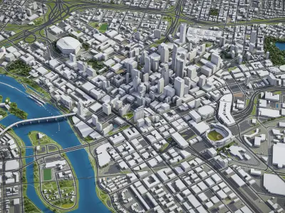 Minneapolis Low-poly 3D model