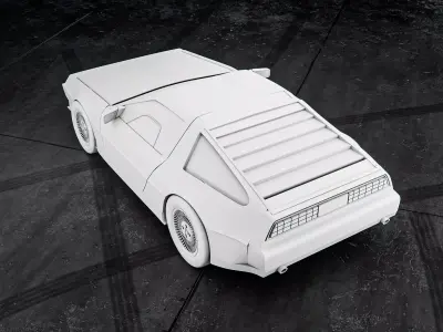 DMC DeLorean RoZ 3D print model