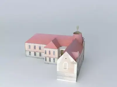 District Court Building Free 3D model