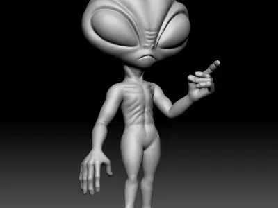 Alien Statue - 020 3D print model