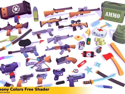 Hypercasual Action Props Pack Volume 1 Low-poly 3D model