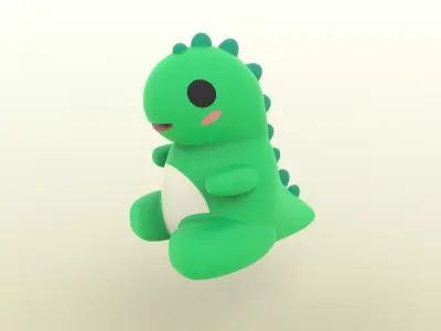 Cute Dino 3D print model
