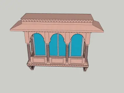 indian jodhpuri stone jharokha 3d modal 3D model