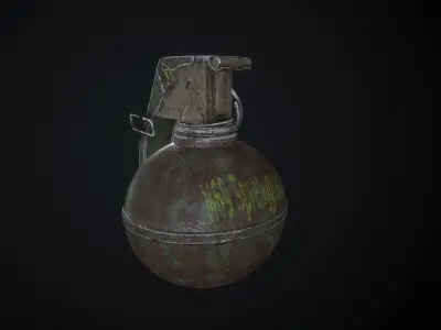 M68 Grenade Low poly Photorealistic Low-poly 3D model