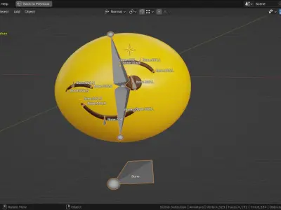 10 Emoticon Yellow Ball Pack Part 5 3D model