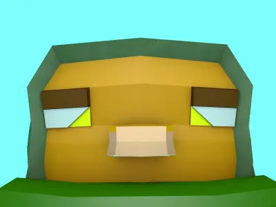 Bird Soldier Model Low Poly Low-poly 3D model