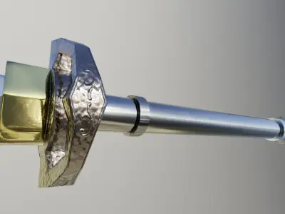 Naginata Game Ready 3D Model sword Low-poly 3D model